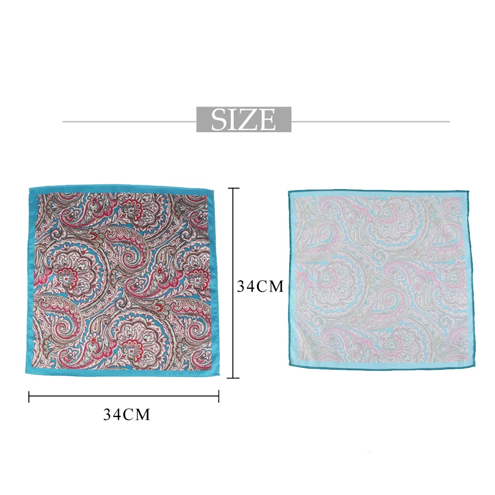 Print Pocket Square For Men Women Floral Print Suits Kerchief Men's Handkerchiefs Soft Square Handkerchief Towels Scarves