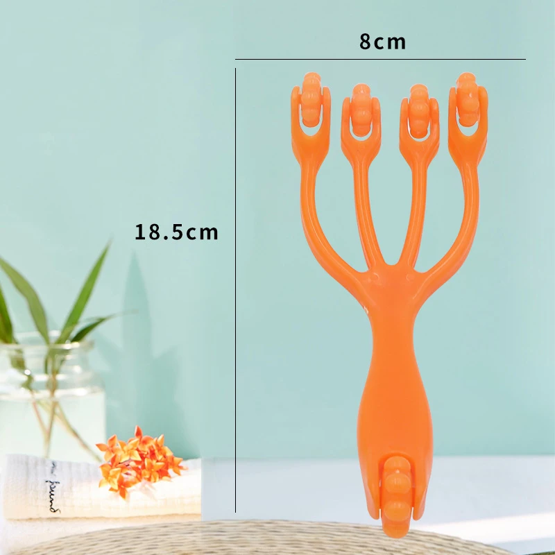 Four Wheel Ball Point Rolling Manual Massage for Waist Back Neck and Leg Head Massage for Beauty and Slimming Spa