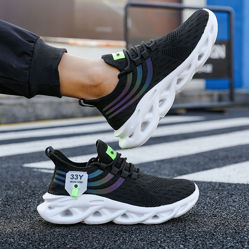 Men's Breathable Running Male Light Non-slip Classic Sports Casual White Shoes Women Couple Mesh Sneakers Tenis Masculino a845d