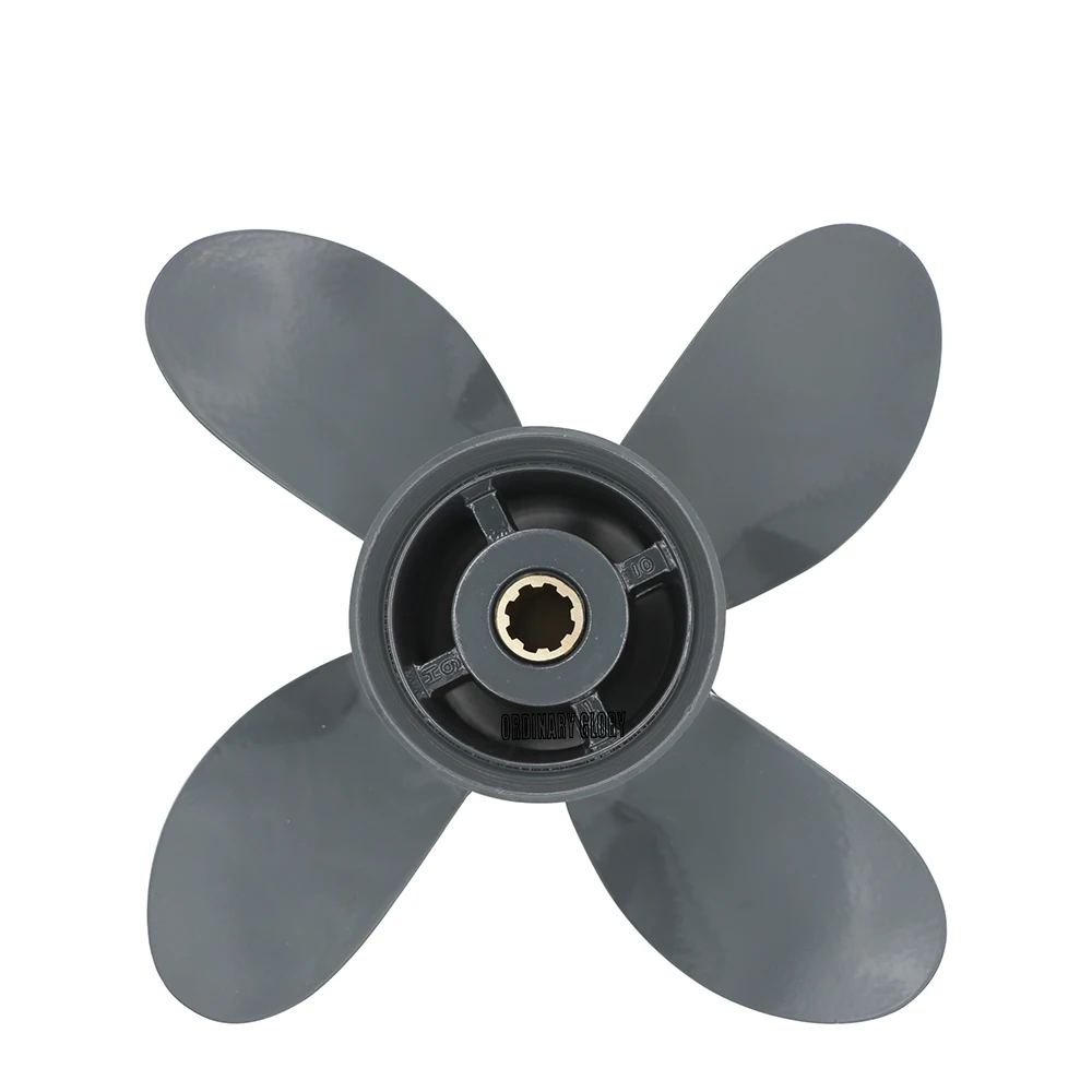 9 1/4X10 Propeller for Honda Outboard 8HP 9.9HP 15HP BF8D/BF9.9D/BF9.9/BF15A BF15D/BF20 8 Splines 4 Blade 58134-ZV4-010AH