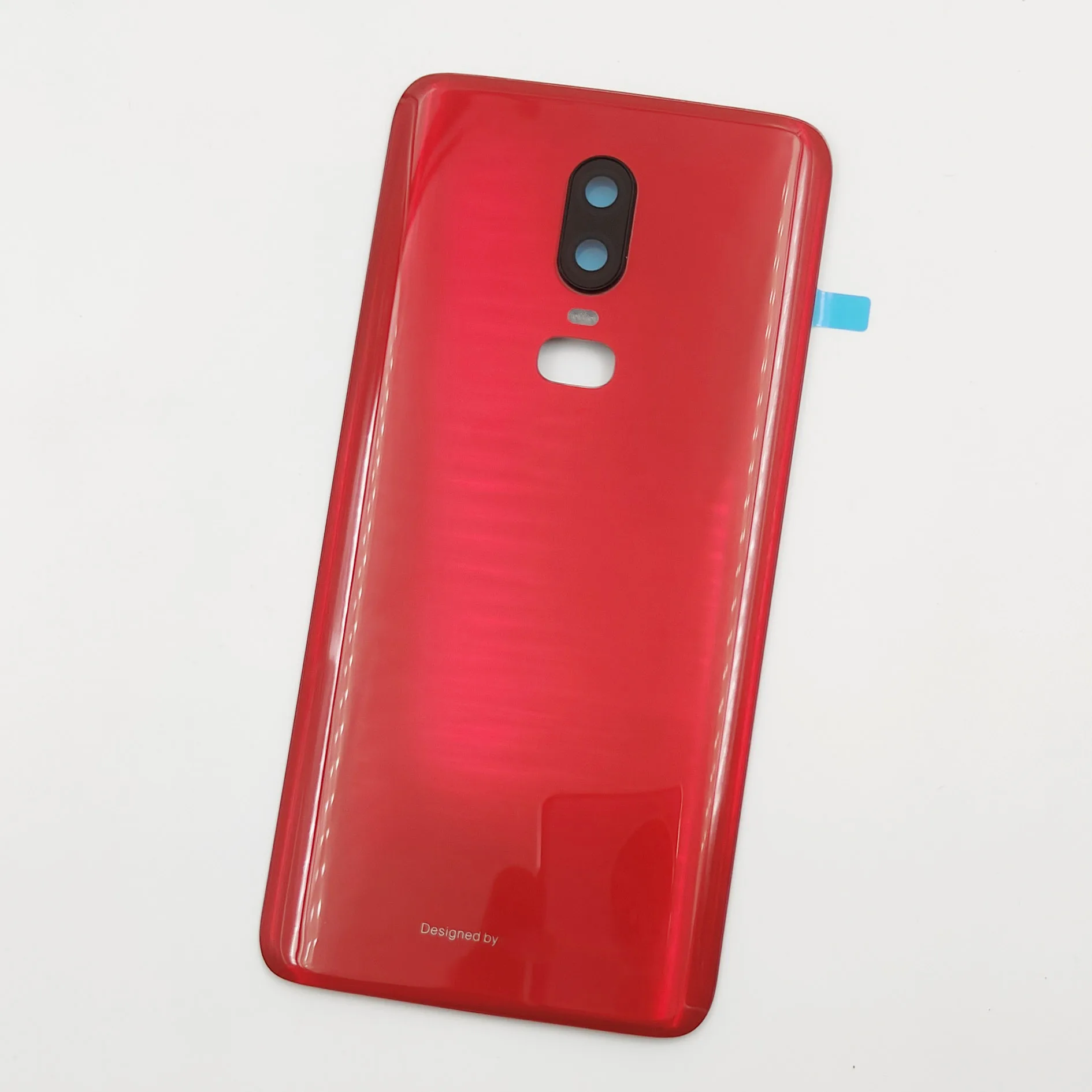 For OnePlus 6 Original Back Lid Glass Battery Cover Rear Door Housing Panel Case With Camera Frame Lens Flashlight Adhesive