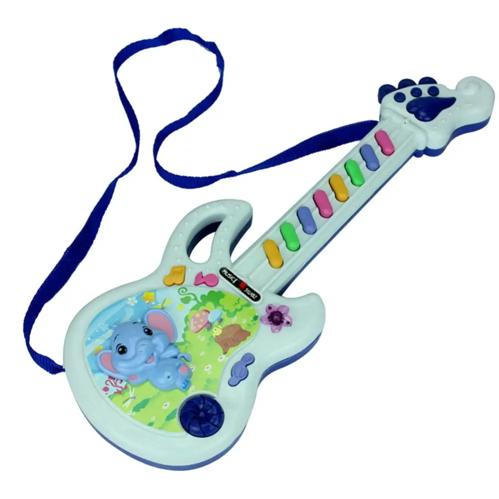 Baby Acoustic Elephant Guitar Musical Instrument Toys Cute Guitar Baby Kids Rhyme Music Toy Baby Early Educational Christmas Gif