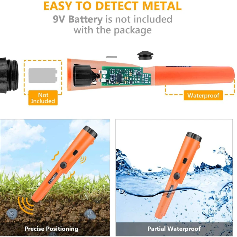 Handheld Pointer Metal Detector Waterproof Professional Pinpoint Pinpointing Gold Digger Garden Detecting Locator SC003