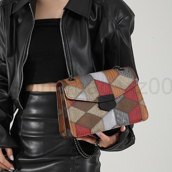 Fashion Classic Bag Designer 10a Top Woman Handbagfashion Canvas Bags New Autumnwinter Color Contrasting High End Atmospheric Single Shoulder Diagona