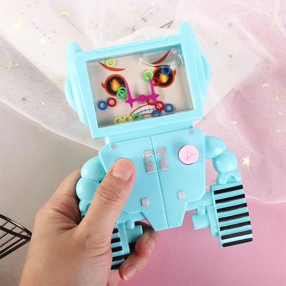 1pc Retro Water Ring Game Machine Child Handheld Game Machine Water Circle Ring Toss Squeeze Toy Parent-Child Interactive Toys