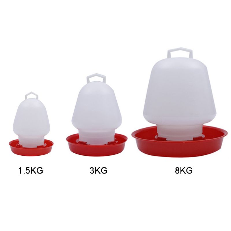 Round Bubble Chicken Drinking Fountain Device Hanging Cup Waterer Bowl Pet Poultry Water Drinker Household Pet Feeding Utensils