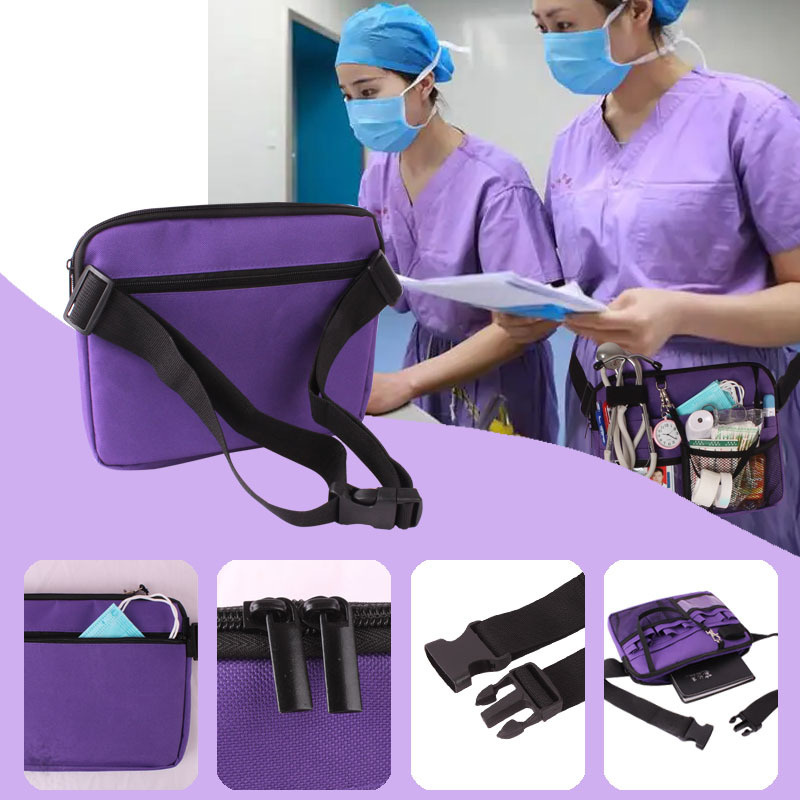 Nurse Fanny Pack Multi Pocket Waist Organizer Belt with Adjustable Waist Strap Nurse Waist Pouch Organizer Pouch Portable Medica