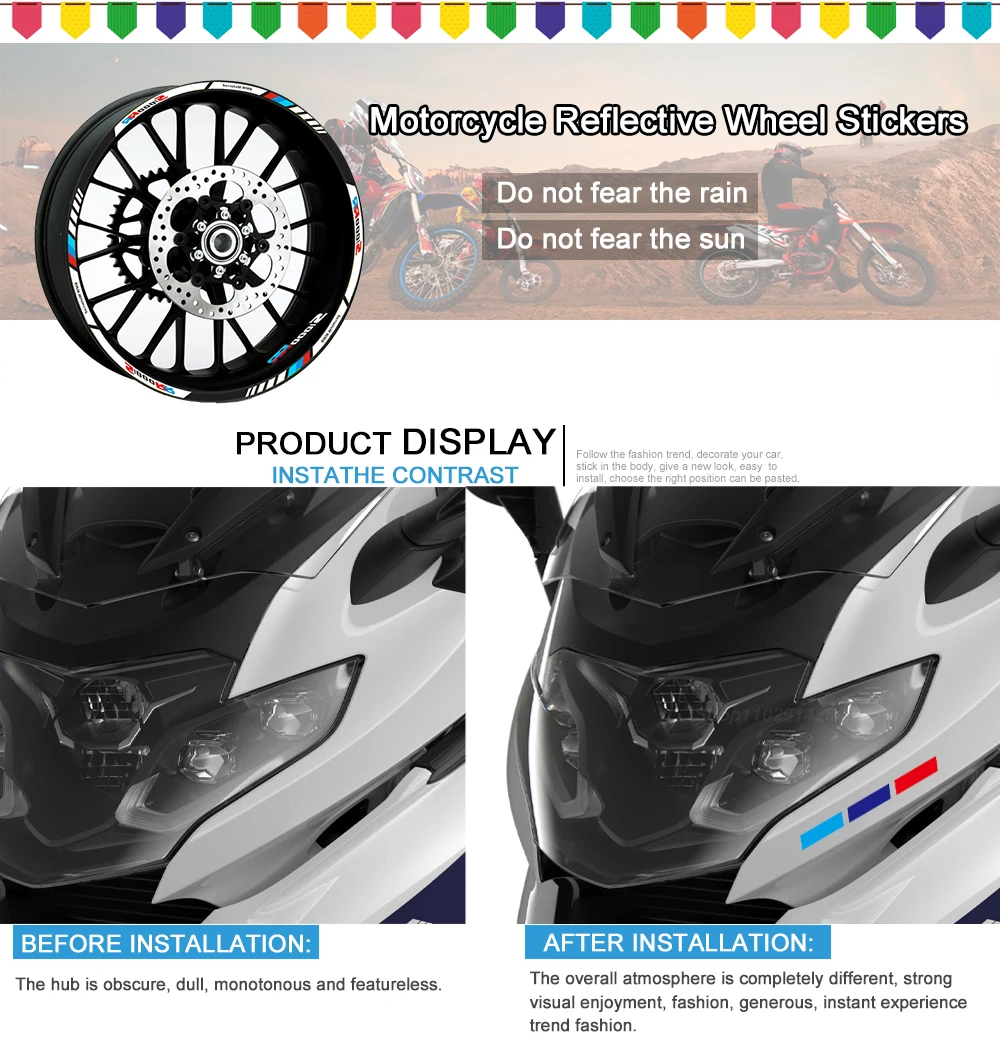 Motorcycle Handlebar Stickers Reflective Decal k1600 GTL Accessoires for BMW K1200LT K1300R k1600GT K 1200 1300 1600 GT/LT/R/LTC