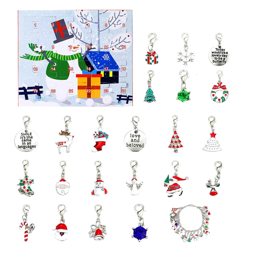 Christmas Gift Box Bracelet Jewelry Watch Hanging Chain Cute Alloy DIY Miss Making 241031