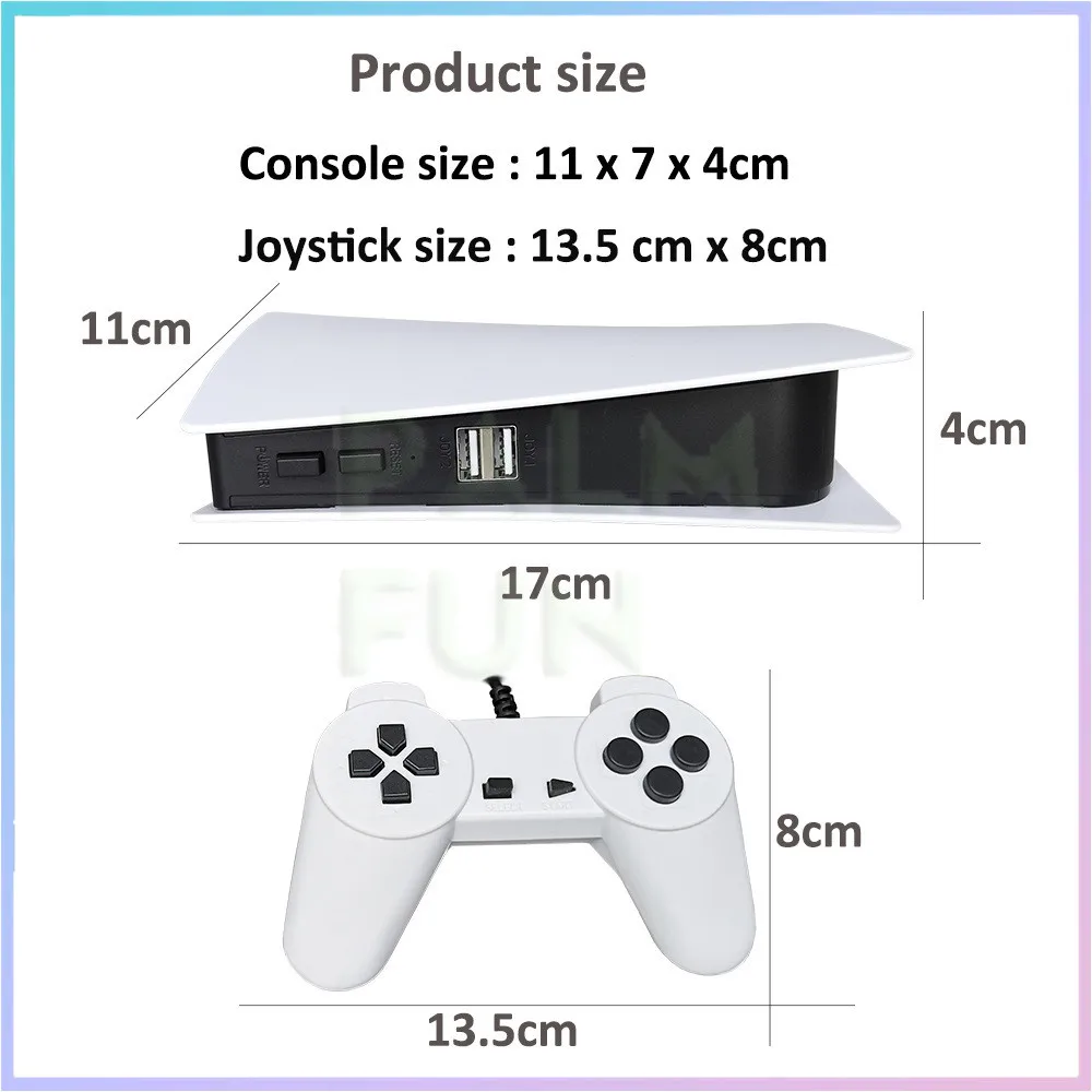 GS5 TV Game Console USB Port 8 Bit Game Box Retro AV Output USB Controller Home Classic Two Player Arcade Game Console Gifts - view 6