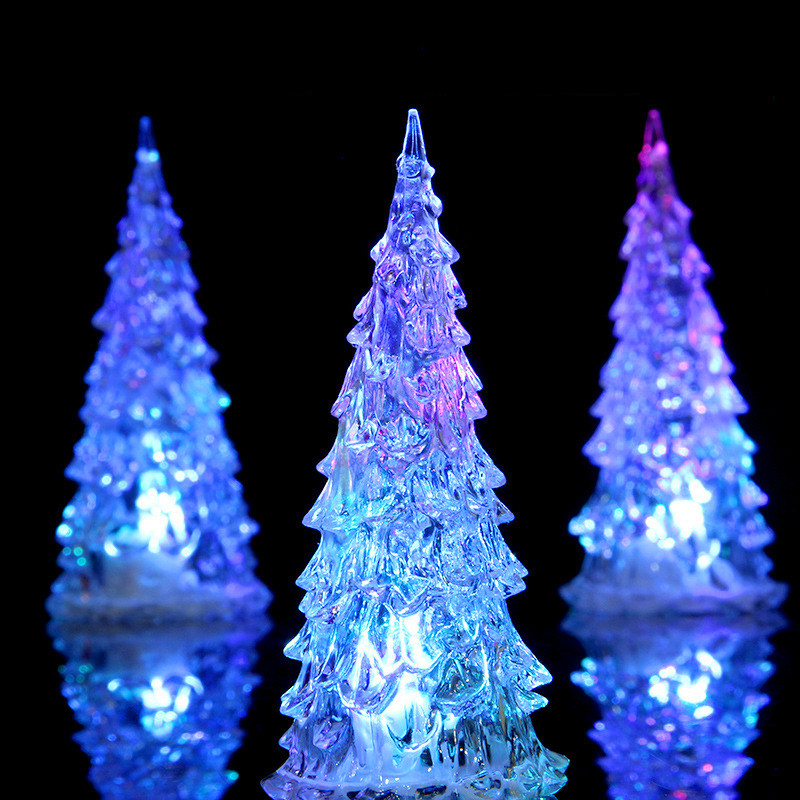 Small Christmas Tree Colorful Seven Colors Changing LED Lamp Light Romatic Home Christmas Decoration e781c 5 21e14