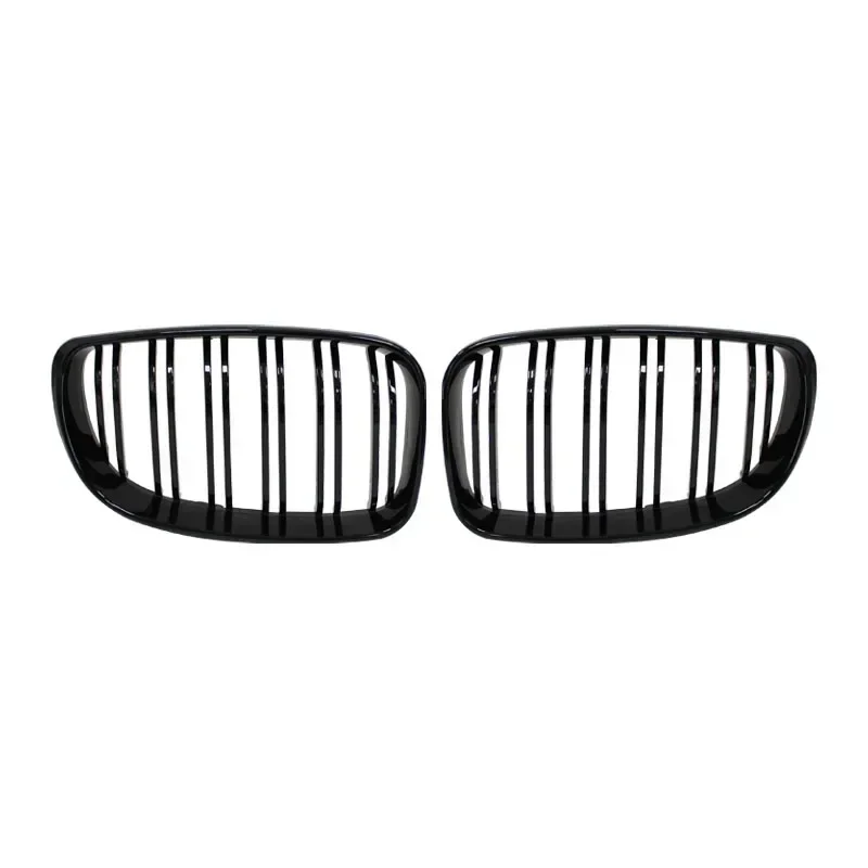 For BMW E81 E87 E82 E88 128I 130I 135I Car Front Bumper Kidney Grille Racing Grills Grilles Gloss Black Dual Slats Grill 07-11