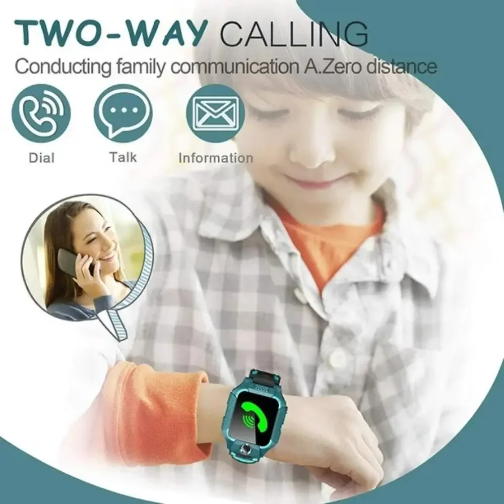 Kids Smart Watch Z6f Sos Phone Watch Ip67 Waterproof Remote Photo Voice Chat Smartwatch Compatible For Ios Android Child Gifts