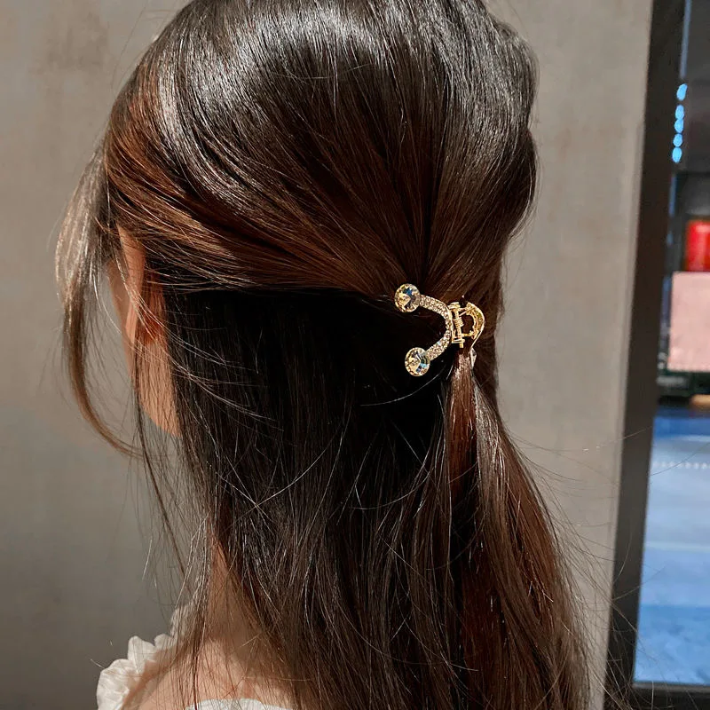 Rhinestone Mini Hair Claw Retro Diamond Flower Women Girls Crab Claw Clip Small Hairpins Hair Crabs Girls Hair Accessories