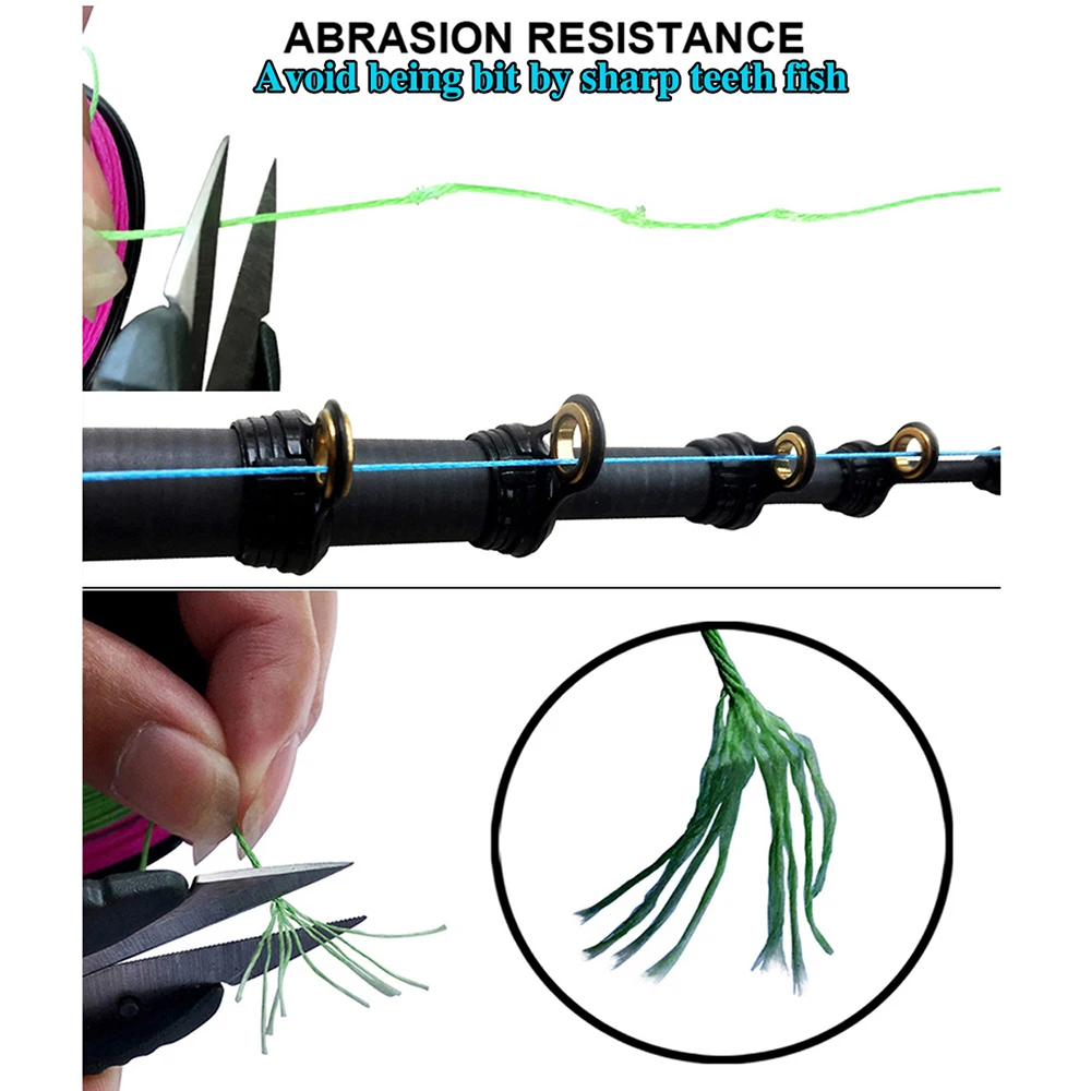 PE Super 300/500M GHOTDA Braided Lines Fishing 9X 12X Strands Strong Big Game Multifilament Fishing Cord 20LB-120LB Fishing Rope smile