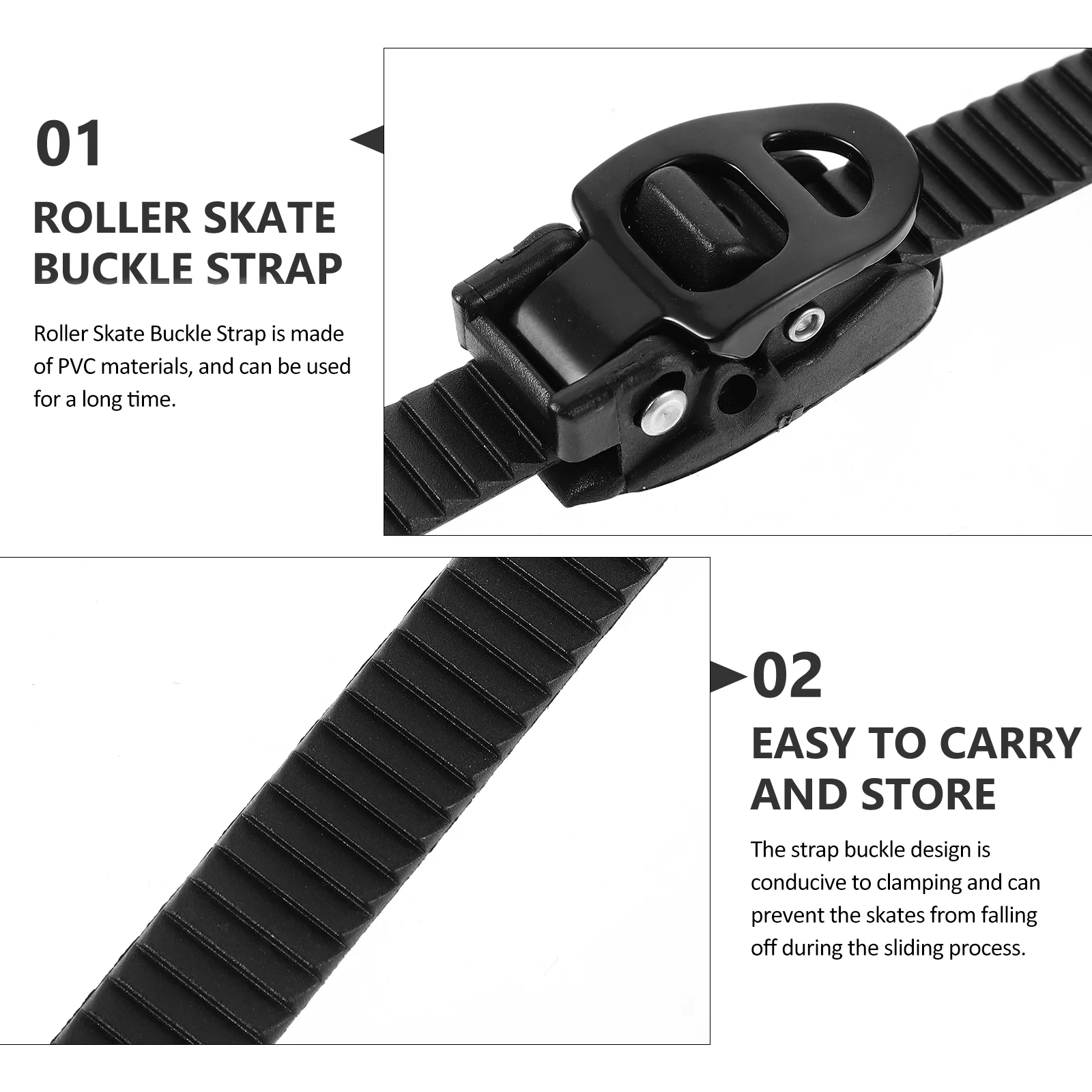 2 Sets Shoe Laces Professional Buckle Straps Adjust Roller Skate Shoes Ice Skates Fixing Skating Hoverboards