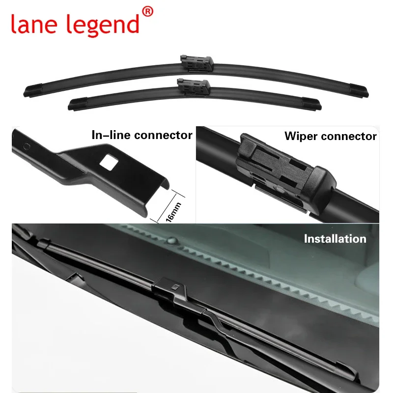 For Skoda Kamiq NW4 SUV 2019-2022 26"+18" Front Windshield Wiper Blades Brushes Cutter Accessories 2019 2020 2021 2022
