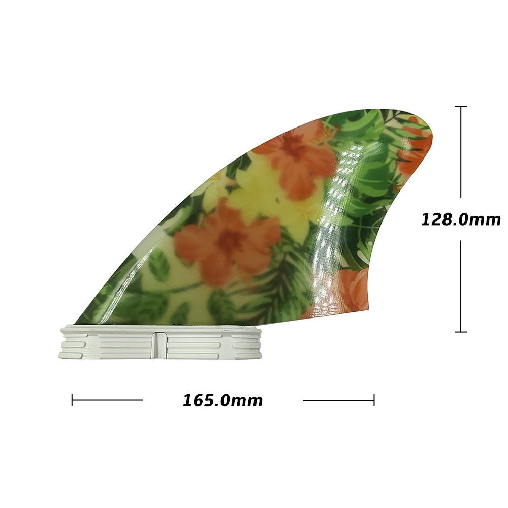 UPSURF FCS2 KEEL FINS Fiberglass Twin fins Double Tabs/Double Tabs 2 Keel fins side fin surf fins Polished flower pattern