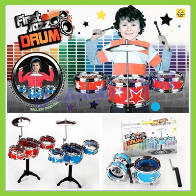 Gift Idea Children Toys Drum Set Boys Girls Play Music Develop Intelligence blue and red for choose + Free shipping