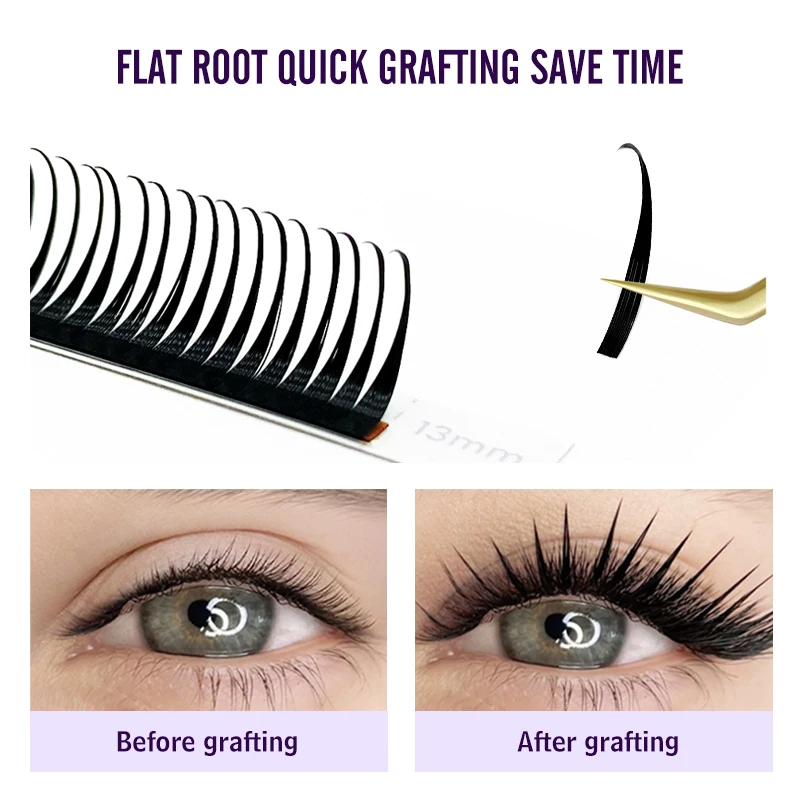 Wet Lashes Cosplay Eyelash Extensions 0.07mm Mink Spikes Lashes Manga new 2025 Wispy Premade Russian A Shape Natural Eyelashes
