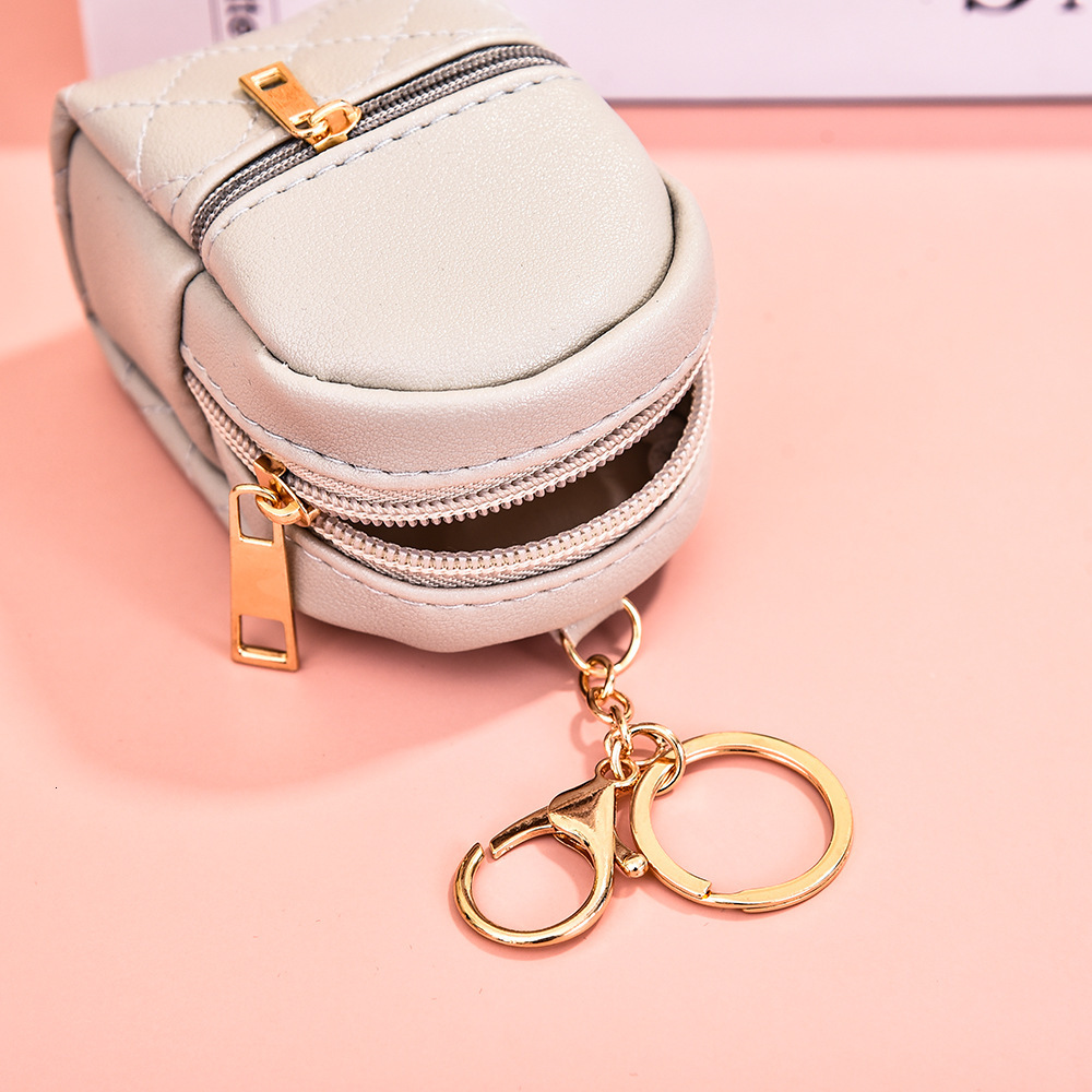 New designer PU coin purse mini cute backpack key data cable lipstick storage bag