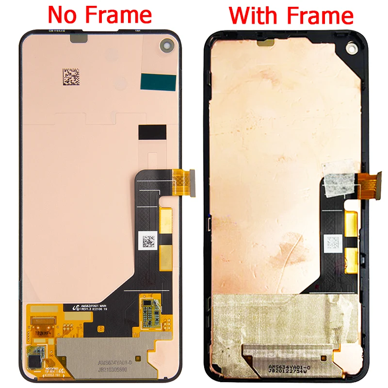 For Google Pixel 5A 5G Display LCD Screen With Frame 6.34" Pixel 5A G1F8F G4S1M LCD Touch Screen Digitizer Panel Parts