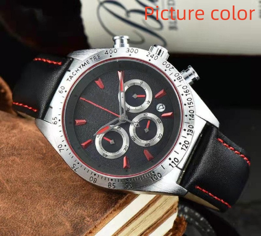 Tud Wrist Watches for men 2024 mens Watches All dials work Quartz Watch High Quality Top Luxury Brand Chronograph Clock BLACK SHIELD Fashion leather And Rubber Strap