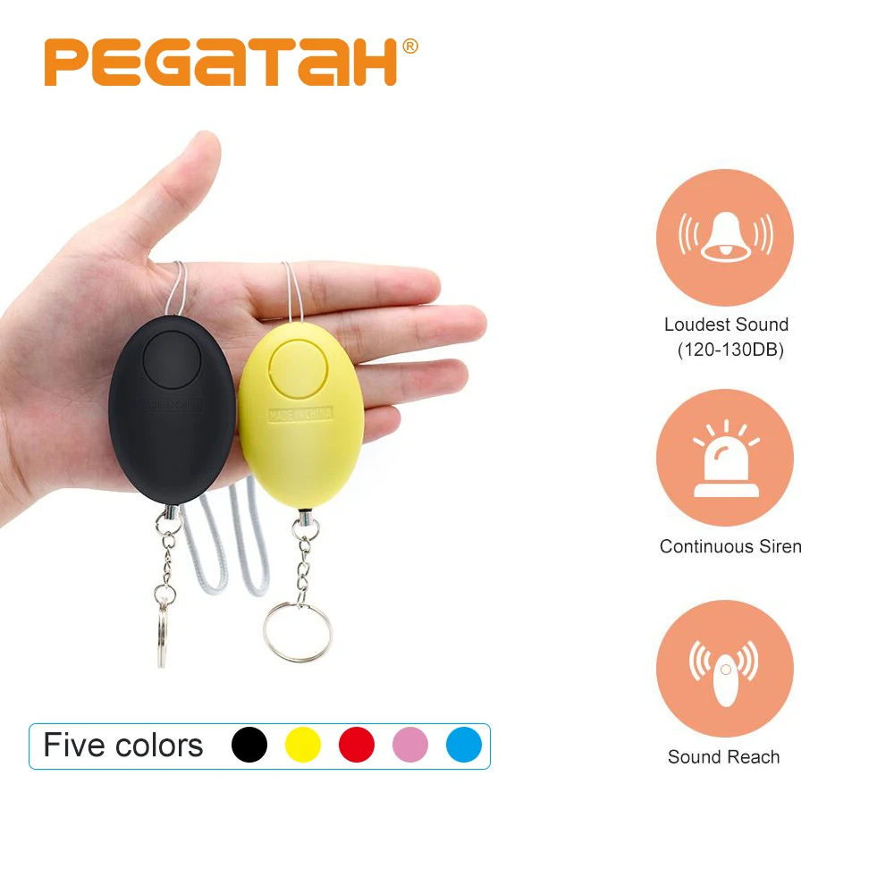 120dB Safe Sound Alarm Self-defense Keychain Emergency Attack Anti-rape Keyring Protect Alert Personal Safety Alarm Keychain