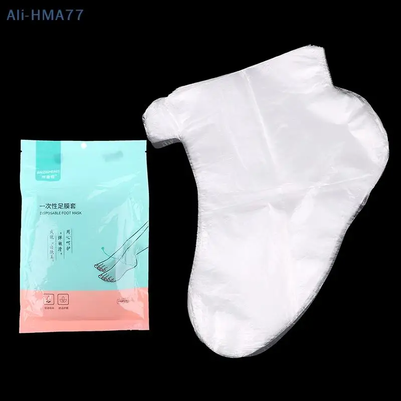 100Pcs Disposable PE Empty Gloves Foot Covers Transparent Shoes Cover Paraffin Bath Exfoliating & Hand Mask Therapy Bags