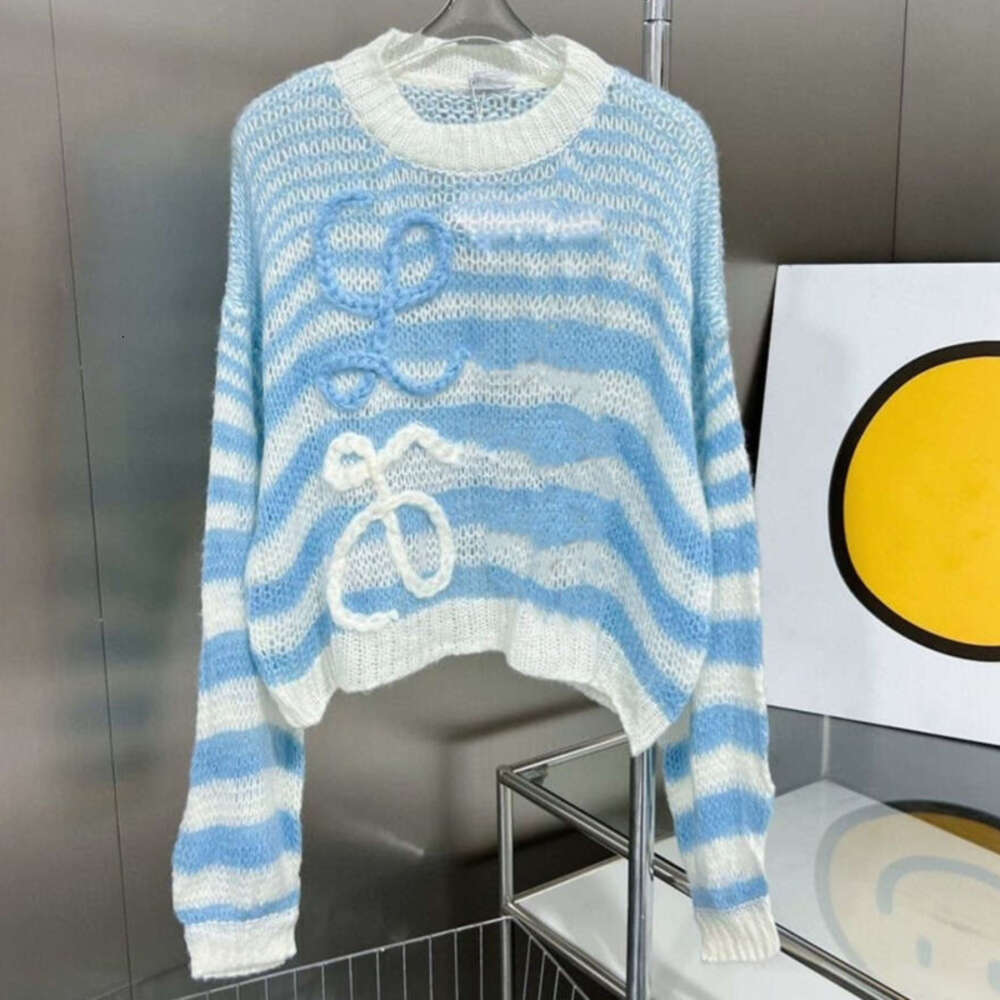 Spring Womens Sweaters Designer Sweater Women Casual Round Neck Knitted Tops High End Letters Jacquard Knitwear