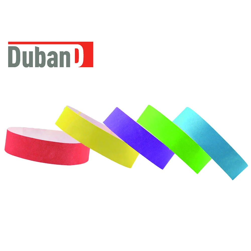 100 Pcs Count TYVEK Disposable Bracelets 3/4" PAPER WRISTBANDS for EVENTS