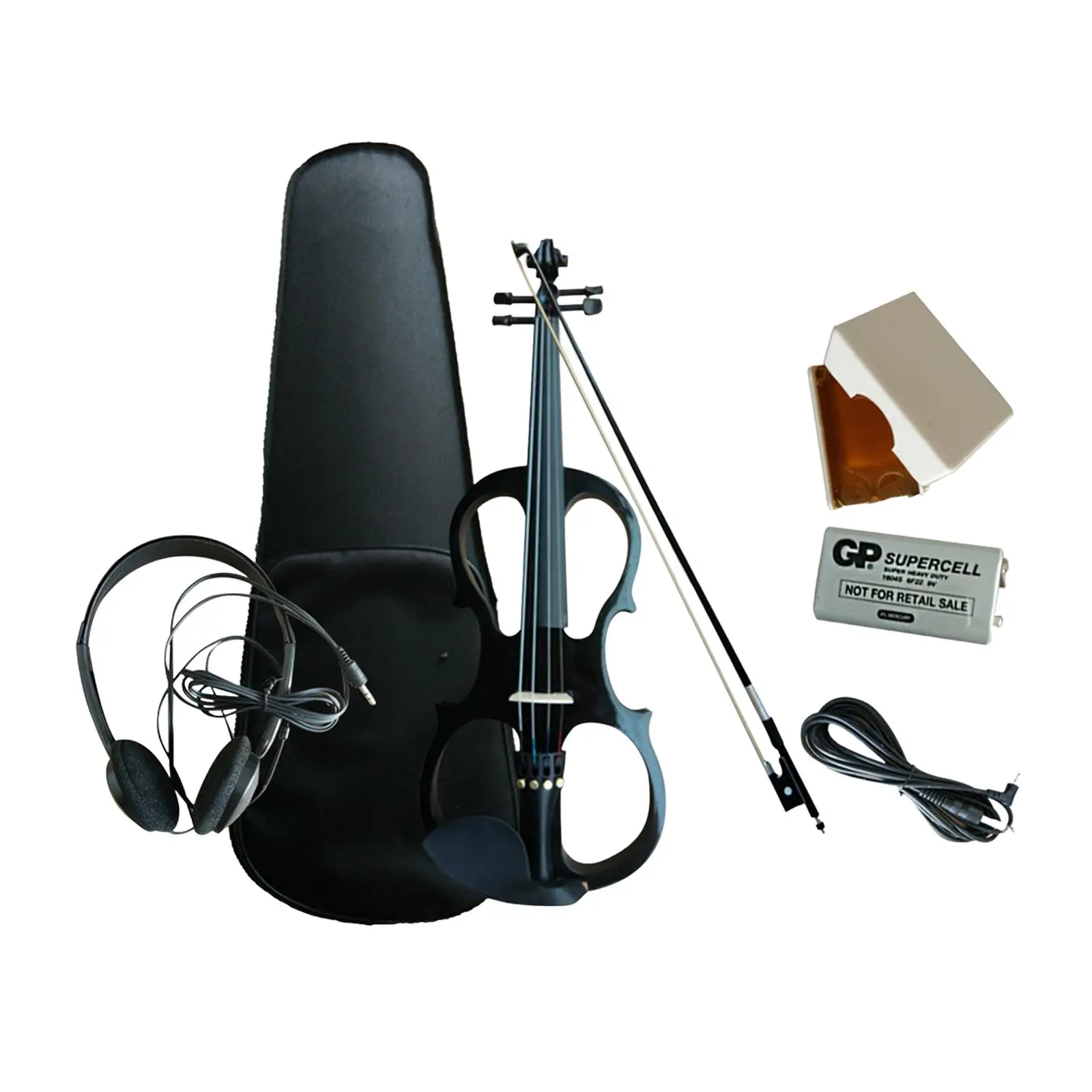Electric Violin 4/4 with Fittings with Hard Case Violin Bow Electronic Quite Violin Full Size for Teens Performance Violin Lover