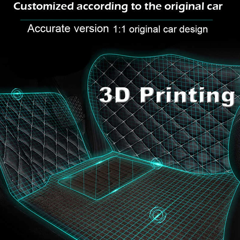 Floor For Car Mats Hyundai Santa Fe 2006 2007 2008 2009 Auto Interior Accessories Leather Carpets Rugs Foot Pads smile
