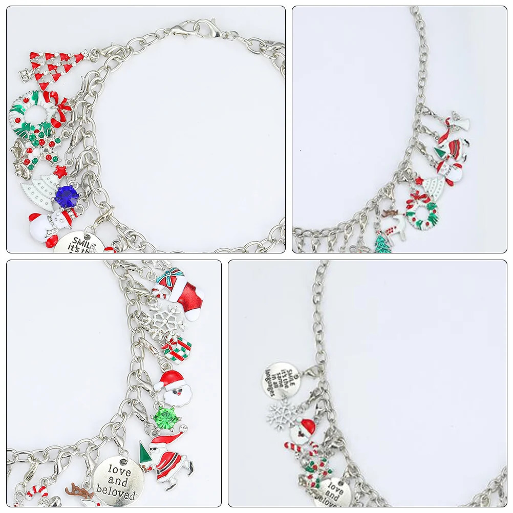 Christmas Gift Box Bracelet Jewelry Watch Hanging Chain Cute Alloy DIY Miss Making 241031