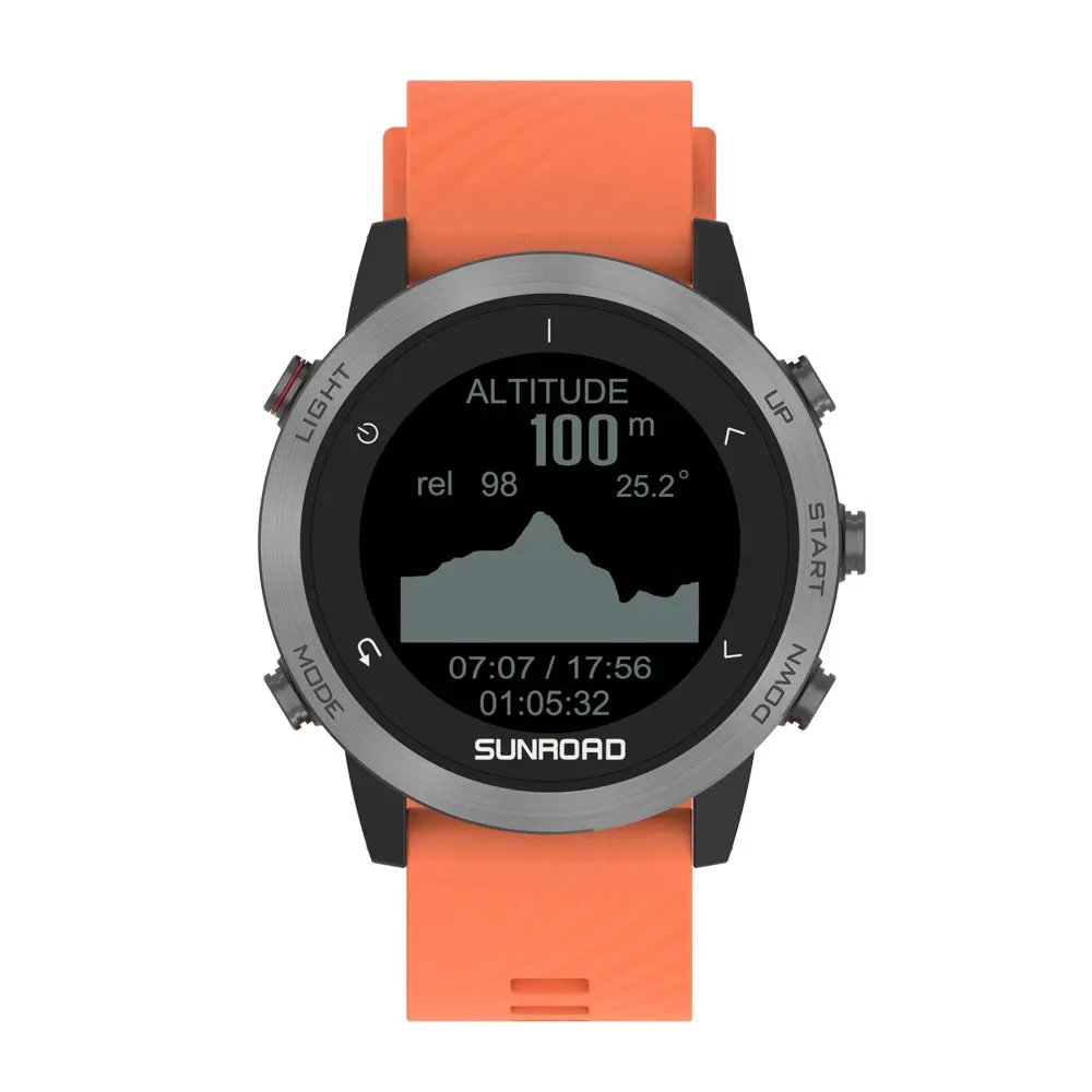 Sunroad smart watch T5 10ATM with GPS waterproof outdoor sports diving Altimeter barometer heart rate bp professional GPS watch