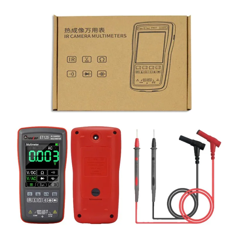 TOOLTOP 2-In-1 Digital Thermal Imager Multimeter,ET11S/ET12S,90*32 Professional Digital Touch Screen Multi-Tool Voltmeter