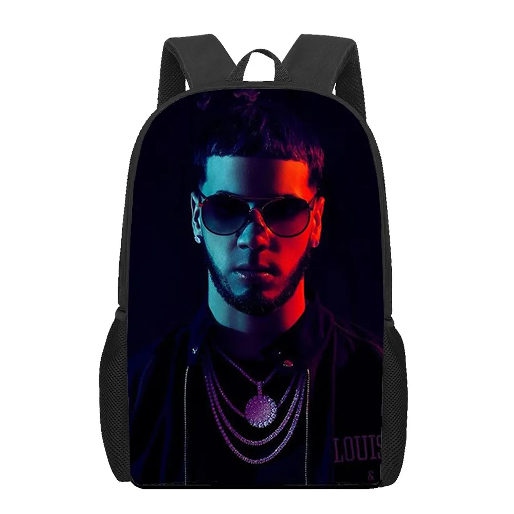 Anuel AA Rapper Hip Hop 3D Print School Bags for Boys Girls Students Backpacks Kids Book Bag Women Men Casual Travel Backpack