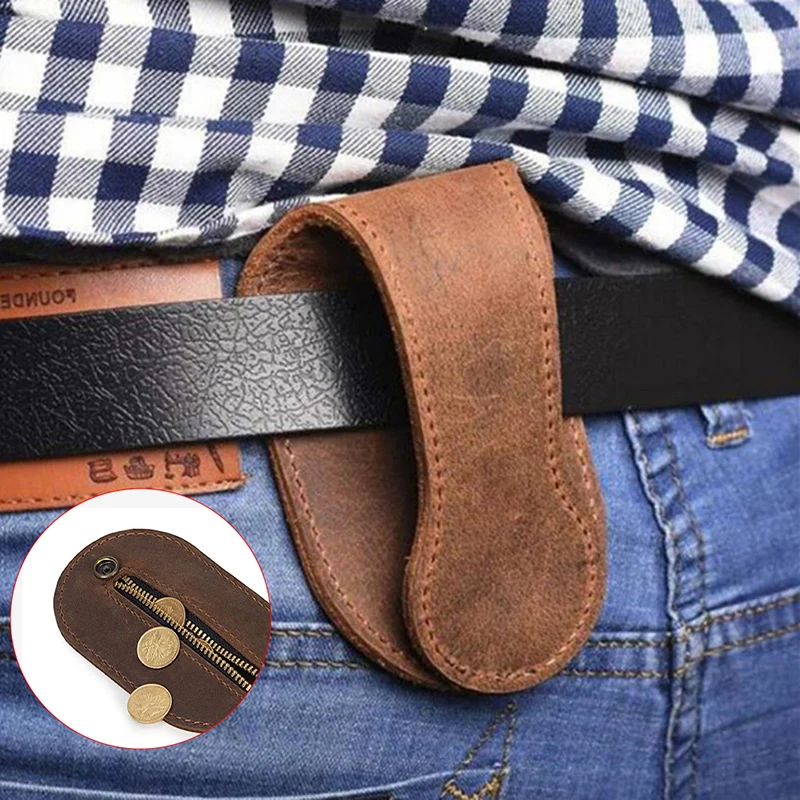 Retro Men Leather Coin Purse Outdoor Utility Anti-lost Multi-Tool Jacksap Wallet Women Fanny Pack Key Holder Case Carteras 15a16 5 5d3f2