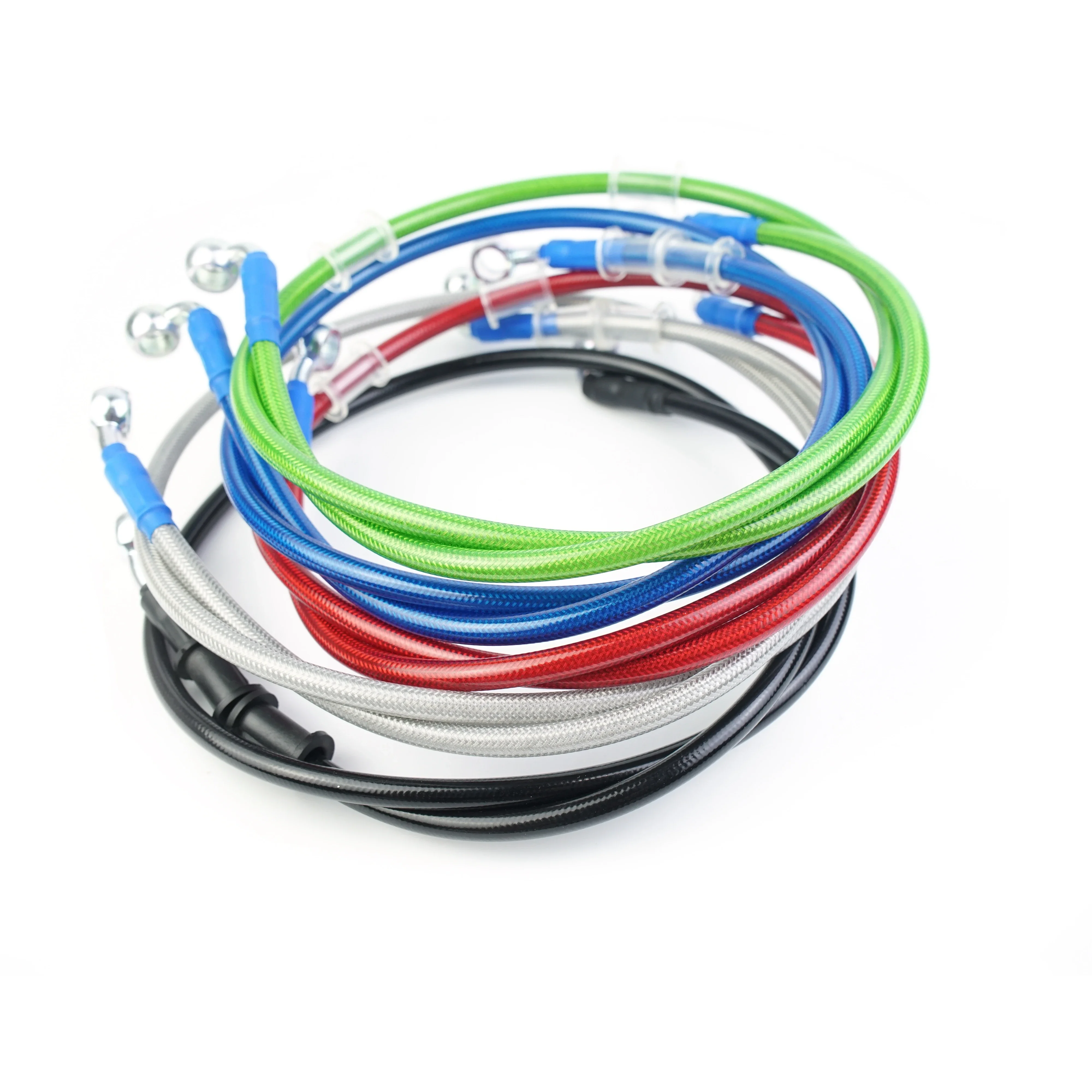 M10 Banjo 90 28 degree Motorcycle Moto Hydraulic Brake Hose Tube Line Cable 400 2400mm Pipe Line Steel Mesh Braided Oil Hose ATV