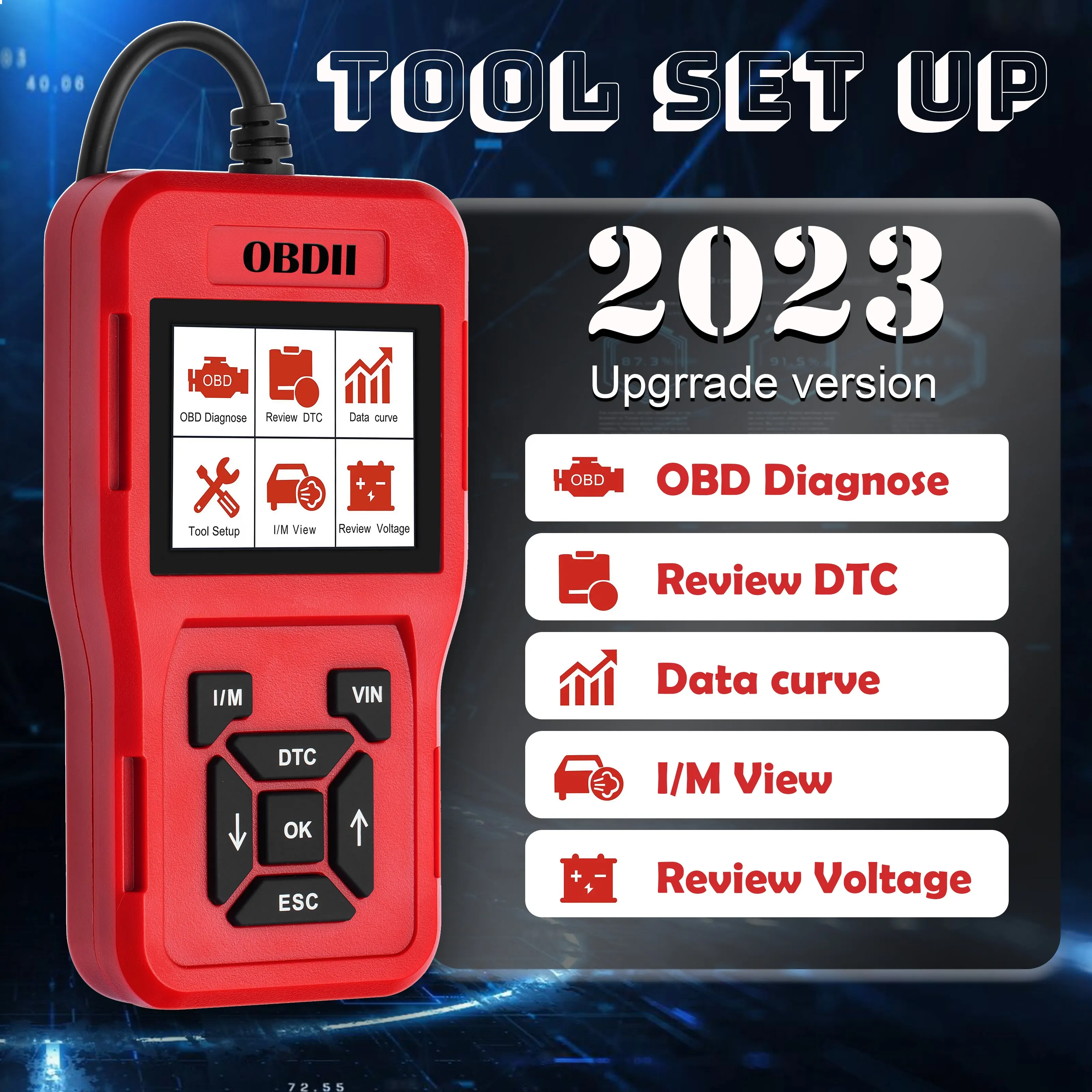 Car Fault Diagnosis Scanner OBD Diagnostic Instrument Car 8Languages Code Reading Card Detector Diagnostic Tool