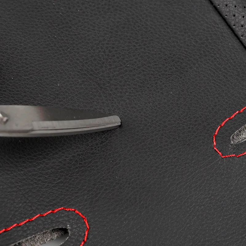 Hand Stitched Car Steering Wheel Cover For Mercedes Benz W176 W246 W204 C117 C218 W212 X156 R231 R172 Perforated Leather Trim