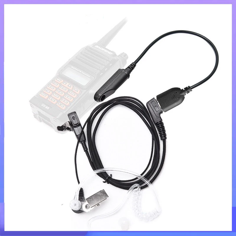 Adapter Cable Baofeng UV-9R Pro v2 Waterproof Walkie Talkie 2 Pin K Headset Speaker Mic for UV-XR BF-9700 GMRS-9R GT-3WP Radio