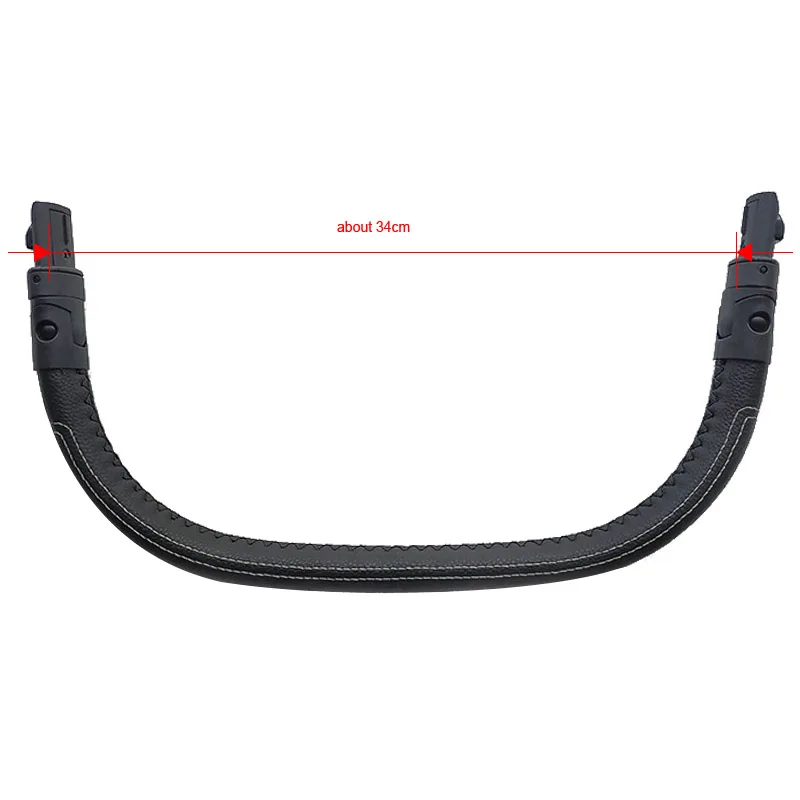 Stroller Armrest Compatible Priam 3/4 2019-2023 Prams Guardrail Buggy Bumper Bar Baby Carriage Fence With Leather Cover