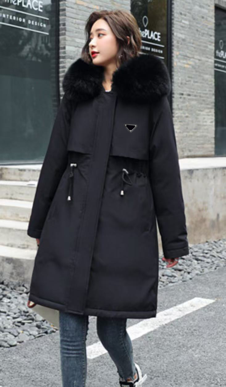 Plus Size Designer Womens Down Jacket Fashion Winter Jackets Long Coat Fur Collar Top Female autumn and winter Large Clothing Coats