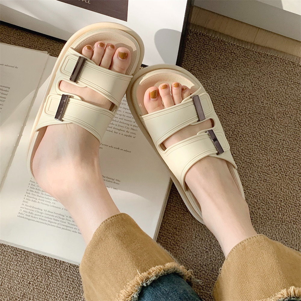 High platform double home summer slippers female personality indoor street sandals girl slippers