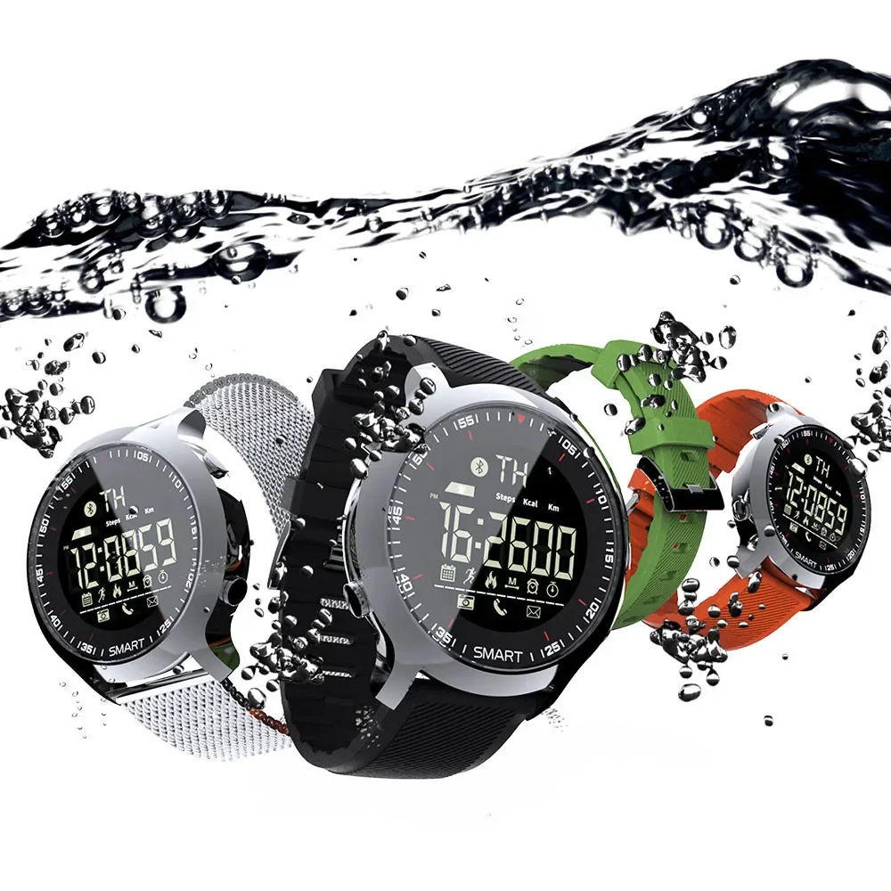 Latest EX18 Smart Watch 50M Professional Diving Sports Smart Watch Outdoor Men Smart Watch For Android IOS FSTN screen