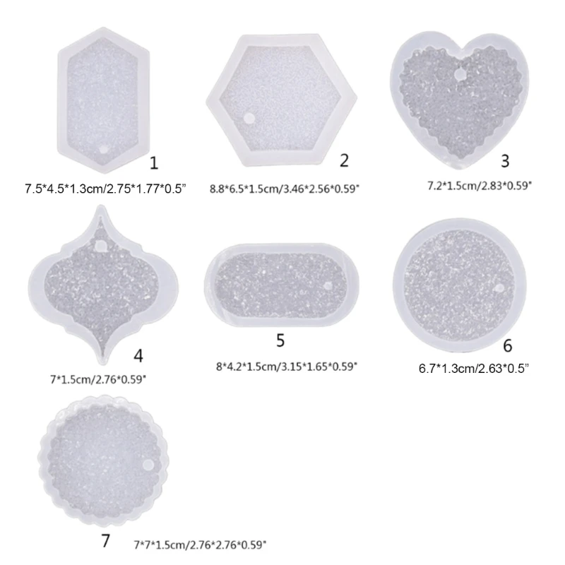 Hangtag Epoxy Resin Silicone Mold for DIY Pendant Wall Hanging Decor Jewelry Mirror Surface Aromatherapy Plaster Mold