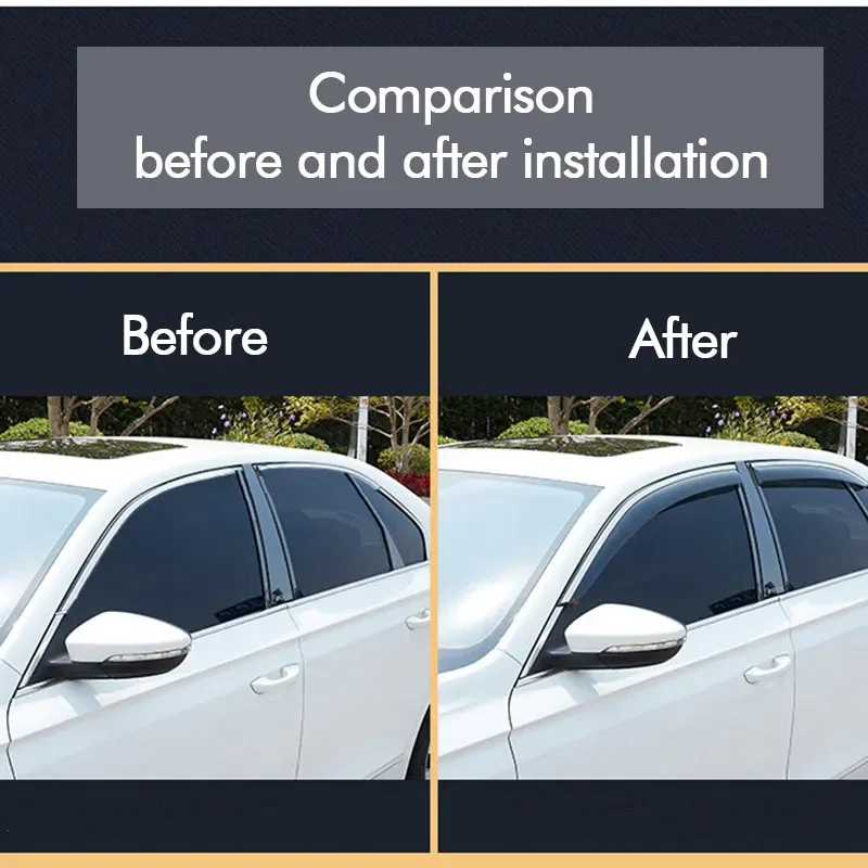 4x Sun Rain Window Visor For Toyota Prius XW50 2016~2022 Vent Car Side Deflector Awning Smoke Guard Cover Windshield Accessories