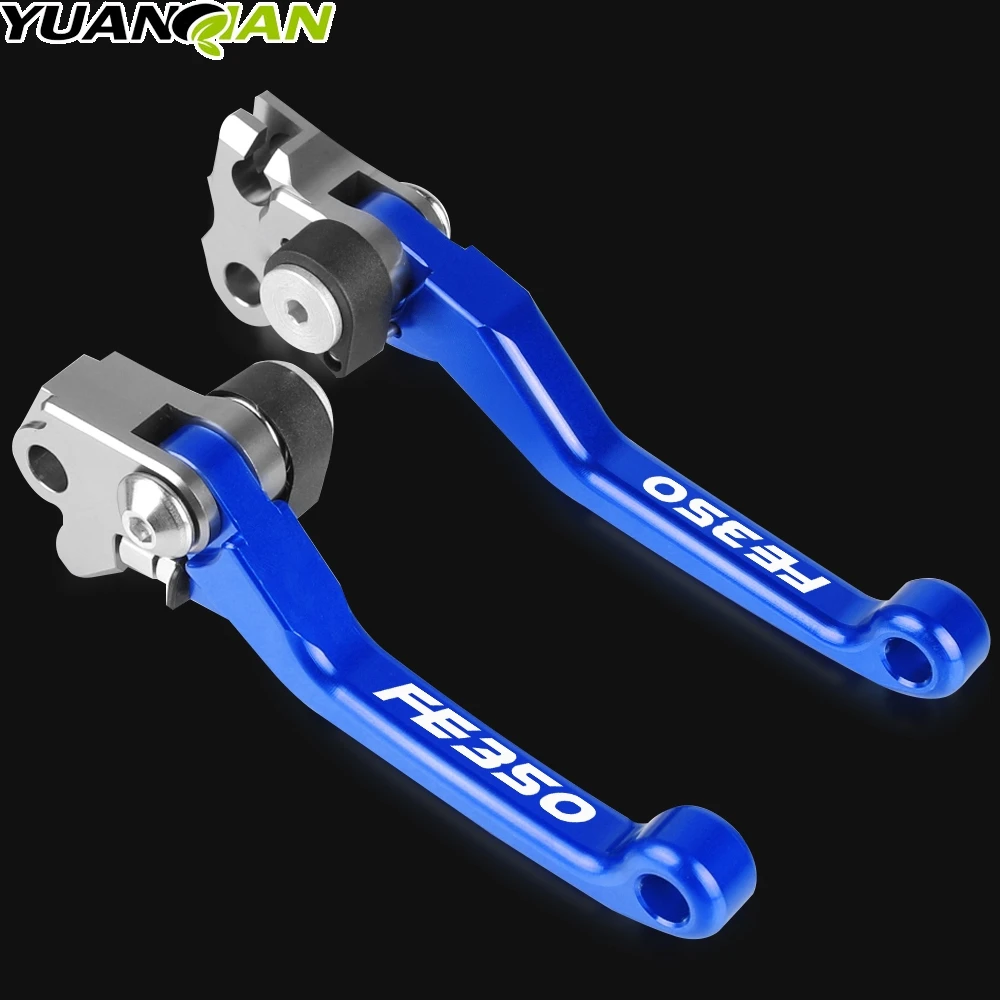For HUSQVARNA FE350 FE 350 Logo 2014 2015 2016 2017 2018 CNC Motorcycle Accessories Short Dirt Bike Pivot Brake Clutch Levers