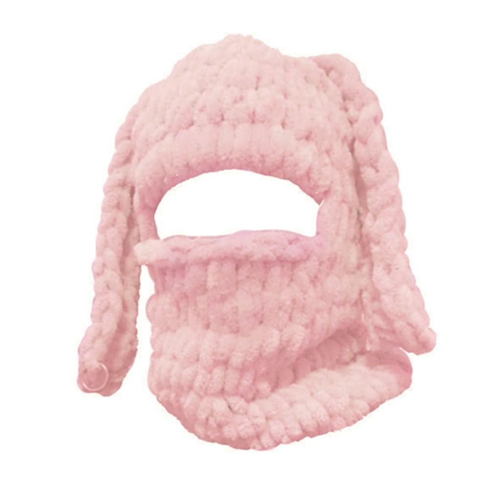 Women Winter Plush Hat Funny Bunny Bear Cow Ears Sweater Beanie Skullies Knit Crochet Balaclava Hat Warm Sweater Beanie Hats
